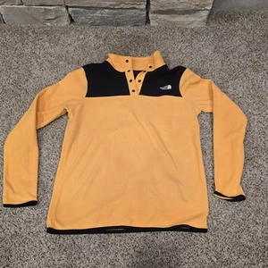Pullover The North Face donna S giallo/nero TKA ghiacciaio collo a scatto pile - Foto 1 di 6