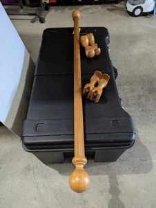 5 Stk. Gardinenstange aus Holz mit Abschlüssen von JCPENNEY - Bild 1 von 12