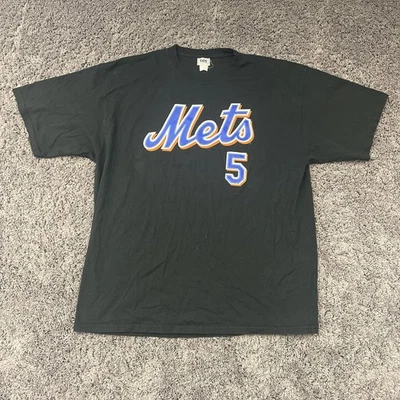 David Wright New York Mets #5 Lee Sports TShirt Black Men's Size 2XL MLB - Image 1 of 4