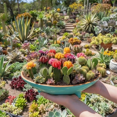 500 Colorful Cactus & Succulent Seed Mix – Miniature Garden Starter Pack - Image 1 of 3