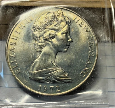 Nueva Zelanda 1972 1 dólar KM# 38,2, moneda #1282, envío gratuito Foto 1 de 2