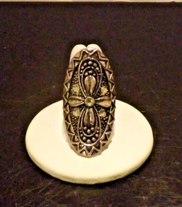 Adjustable ring with Silver-toned Filigree design - Picture 1 of 4