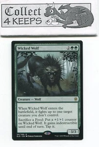 Wicked Wolf Promo Pack Non-Foil Throne of Eldraine Rare Near Mint - Picture 1 of 2