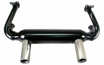 SISTEMA DE ESCAPE 2 PUNTAS -1 3/8 NEGRO CON PUNTAS CROMADAS - VW BUG BAJA GHIA EMPI 3418 Foto 1 de 2