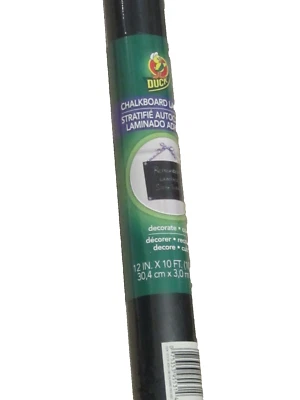 Duck Chalkboard Laminate 12 in x 10 ft black - Image 1 of 2