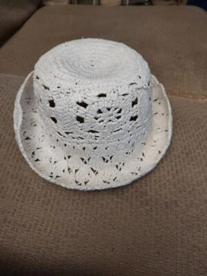 Sombrero de bombín marfil (blanco roto) / borde enrollado (sin marca) Foto 1 de 3