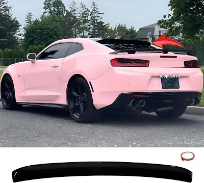 For Chevrolet Camaro Coupe Rear Roof Window Spoiler Wing Glossy Black 2016-2024 - Image 1 of 4