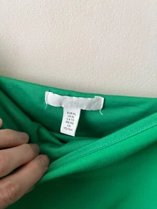 H&M Dress Size XL 14-16 Green Stretch Mini Slip Party Going Out Sexy Club Modern - Picture 1 of 7