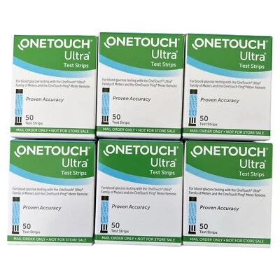 (6) Tiras reactivas One Touch Ultra azules - ¡50 unidades envío gratuito! Exp-09/30/2023+ Foto 1 de 4