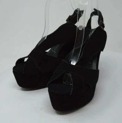 Jeffrey Campbell  Last Ibiza  Mariel Handmade Black Suede Wedge US Size 8.5 - Image 1 of 4