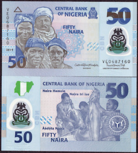 NIGERIA 50 NAIRA 2019 POLYMER UNC BANKNOTE