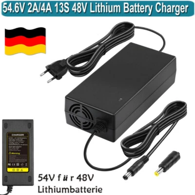 54.6V 2A Ladegerät DC Kopf für 48V lithium Akku Batterie Elektrische Fahrrad