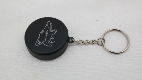 Arizona Coyotes Mini Hockey Puck Team Logo Keychain PROMOTIONAL TF Cover