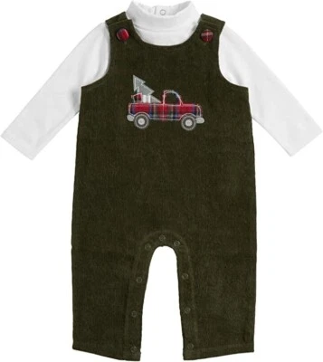 Nuevo Mud Pie Bebé-Niños Camión Longall y Camisa 9-12 Meses Vacaciones Otoño Regalo 2 piezas Foto 1 de 3