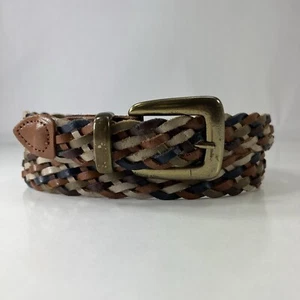 Colorful Genuine Leather Braided Belt - Women's Size 32 - Picture 1 of 8