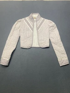 Vintage Gunne Sax By Jessica Jacket XS Quilted Floral Long Sleeve Open Prairie - Picture 1 of 12