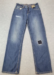 Roebuck & Co Jeans Straight Adjustable Waist Sears Blue Denim Boys Size 16 NWT - Picture 1 of 14