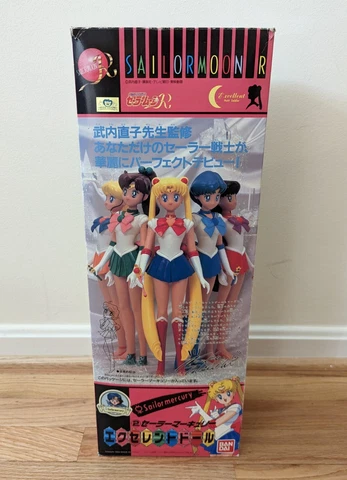 Bandai Sailor Moon R Sailor Mercury Excellent Doll 1993 Soft Vinyl Figure Anime Cover