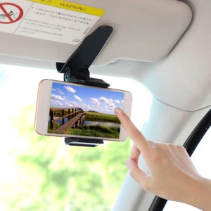 Black 360° Car Sun Visor Dashboard Cell Phone Holder Mount Accessories For GPS - Picture 1 of 12