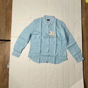 Untuckit Womens Button Down Shirt Sherry Long Sleeve 100% Cotton size 12 NWT - Picture 1 of 7