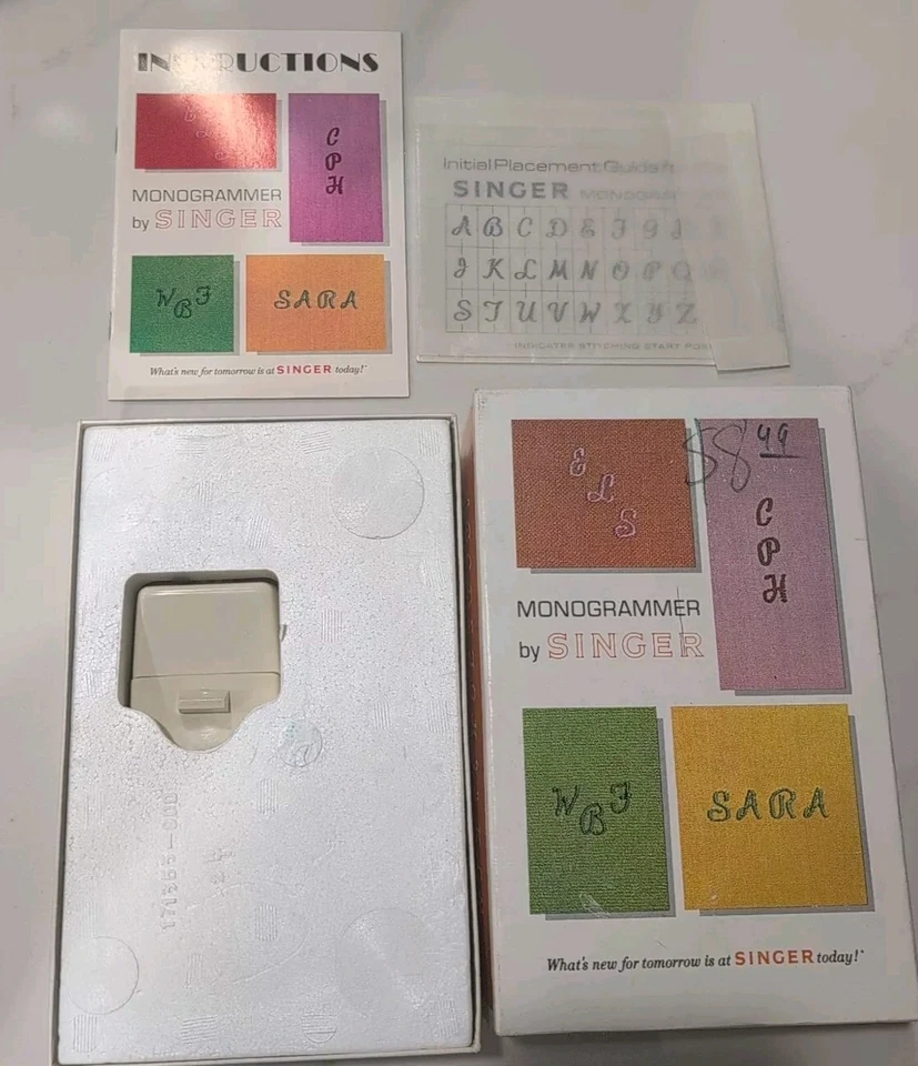 Singer Monogrammer No. 171256 For Slant Needle Zig Zag 750 series machines