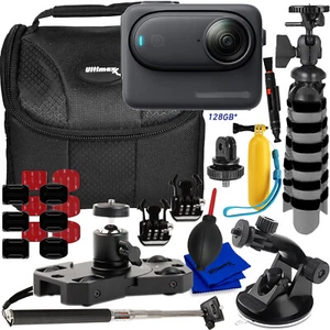 Insta360 GO3 S Standard Edition (Midnight Black, 128GB) - 12PC Accessory Bundle - Picture 1 of 7