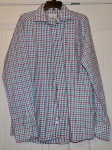 EUC MENS ETON CONTEMPORARY LONG SLEEVE BUTTON DOWN PLAID SHIRT SZ 42-16 1/2 SLIM - Picture 1 of 3