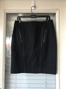 Ann Taylor Women's Size 10 Black Straight Knee Length Skirt - Picture 1 of 4