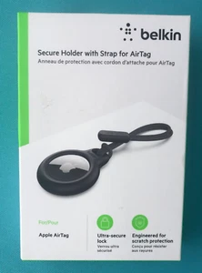 Soporte seguro negro con correa para Apple AirTag nuevo sin abrir - Imagen 1 de 2
