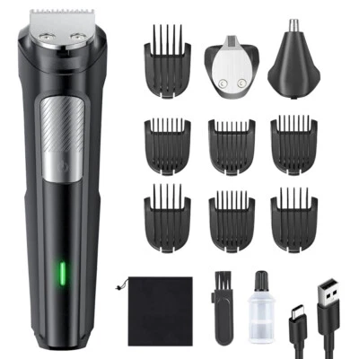 MARKENLOS Barttrimmer Herren Haarschneidemaschine, All-in-1 Bartschneider Nasenhaartrimmer