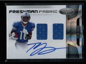TITUS YOUNG 2011 CERTIFIED FRESHMAN FABRIC DUAL ROOKIE JERSEY AUTO #/499 AH6803 - Picture 1 of 1