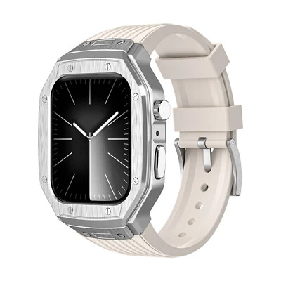 Correa deportiva para hombres y mujeres + estuche para Apple Watch iWatch 9 8 7 6 5 4 SE 44/45 mm Foto 1 de 4