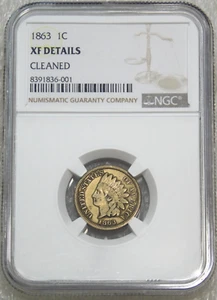 1863 Indian Head Cent PCGS XF Detail Just Graded in New Holder #DSh25 - Picture 1 of 4