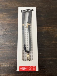 CASETiFY Rope Cross-Body Strap for Most Cell Phones Black Gold SEALED NEW! - Picture 1 of 4