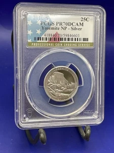 2010-S 25c SILVER PCGS PR70DCAM YOSEMITE QUARTER PROOF DEEP CAMEO NATIONAL PARK - Picture 1 of 19