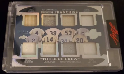 Hoja Espectacular Béisbol 2025 The Blue Crew Dodgers 8 Juego Reliquias Usadas/12 Foto 1 de 4