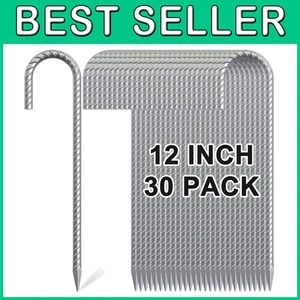 Heavy Duty Fence Stakes - 12 Inch, 30 Pcs - Picture 1 of 9