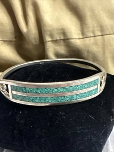 Vintage Taxco Mexico 925  Bangle Bracelet Hinge - Picture 1 of 8