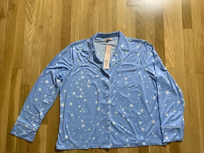 Top Badgley Mischka NUEVO CON ETIQUETAS PJ estampado de estrellas azul talla XL Foto 1 de 4