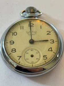 Service Army - Grobe Silber Taschenuhr - Funktioniert aber ungeprüft - Bild 1 von 10