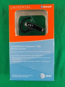 Plantronics Explorer 340 Bluetooth Wireless Headset 33 Foot Range Free Shipping - Picture 1 of 8