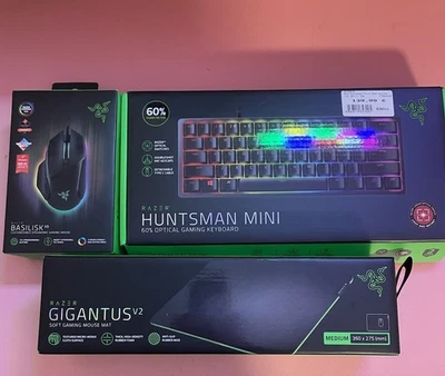 Razer Huntsman Mini QWERTY Tastatur- und DeathAdder Essential Maus-Set,schwarz - Bild 1 von 4