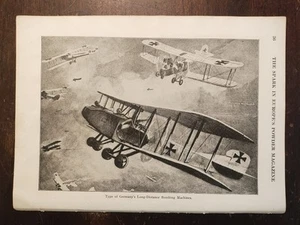 1920 Germany Long Distance Bombing Machines Page From History's Greatest War - Picture 1 of 4