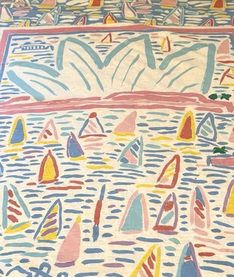 KEN DONE Vintage 1980’s linens Sydney Harbour Bridge KING Comforter  duvet Cover - Image 1 of 4