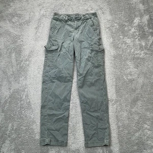 American Eagle Outfitters Damenhose 8 grün Cargotaschen Stretch gerades Bein - Bild 1 von 12