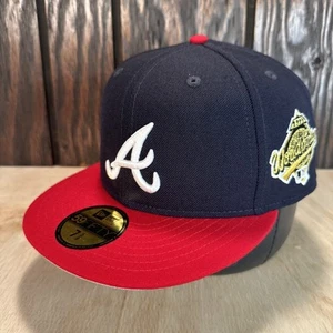 Gorra Atlanta Braves 7 5/8 New Era 59Fifty Serie Mundial 1995 logotipo Cooperstown - Imagen 1 de 16