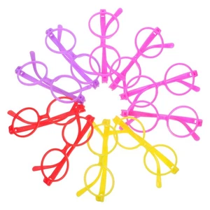 10 PIEZAS Monturas ópticas para niños Juguete Plástico Gafas redondas Sin lente para fotos divertidas - Imagen 1 de 12