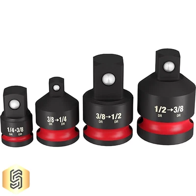 Milwaukee Tool 49-66-6742 SHOCKWAVE Impact Duty™ 1/4"-1/2"Drive Adapter 4 PC Set - Image 1 of 2