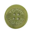 Org Tommy Hilfiger Logo limonkowa zielona mieszanka rękaw / przycisk wymiany kieszeni .70"