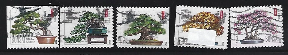 US SC# 4618-4622 BONSAI SET of 5 USED OFF PAPER SOUND - Image 1 of 1